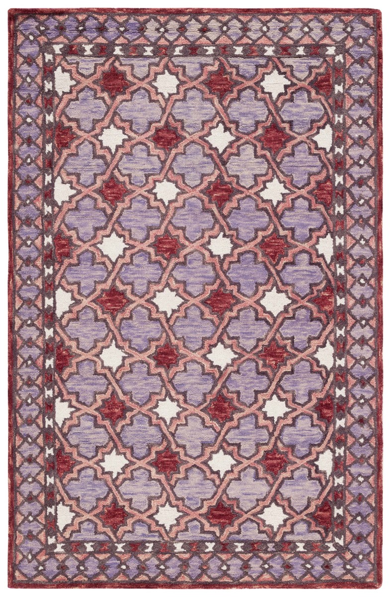 APN121Q-8 8 x 10 ft. Aspen 121Q Bohemian Hand Tufted Rectangle Area Rug, Red & Pink -  Safavieh