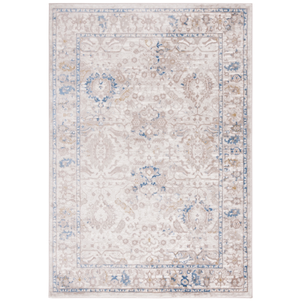 Picture of Safavieh PTE118B-9 9 x 12 ft. Prestige Rugin Machine Made Traditional Rectangle Area Rug&#44; Beige & Blue