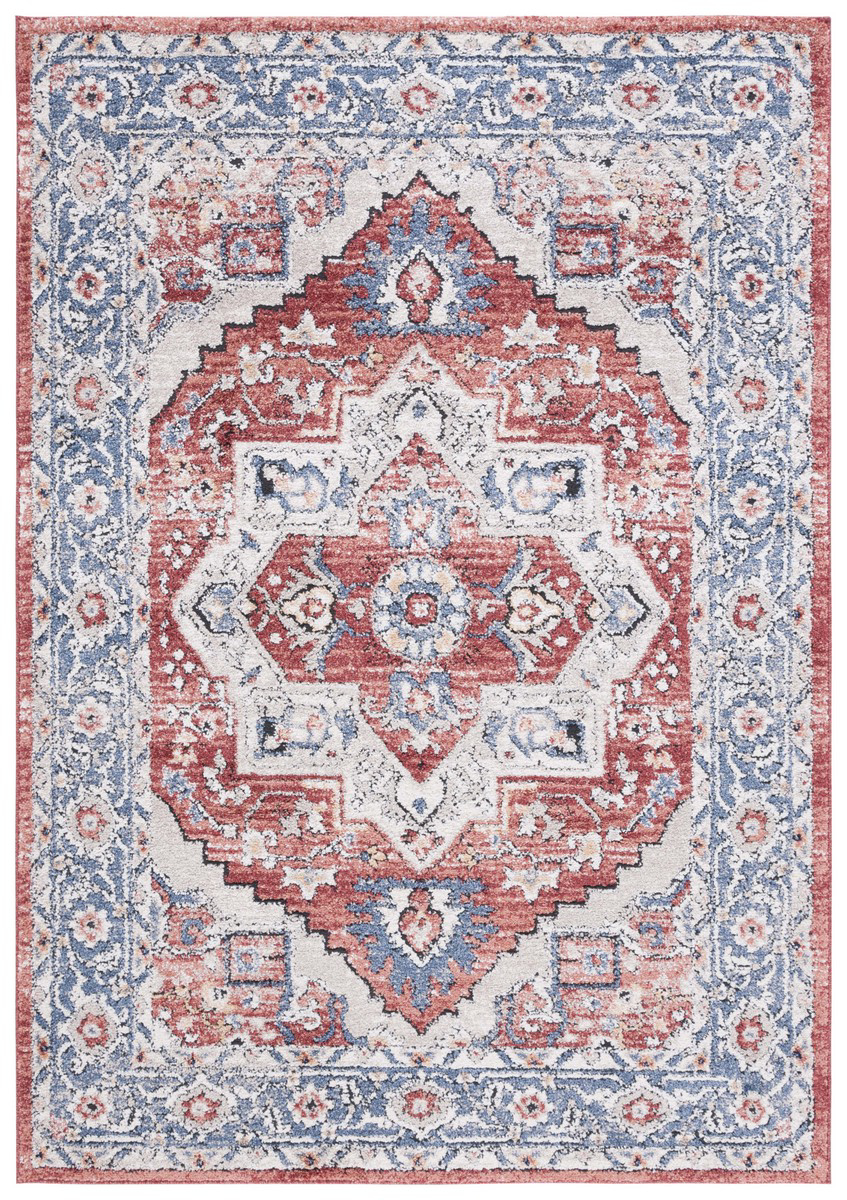 Picture of Safavieh LUNR105B-5 5 ft. 2 in. x 7 ft. Luna Rectangle Area Rug - Beige & Blue Rust