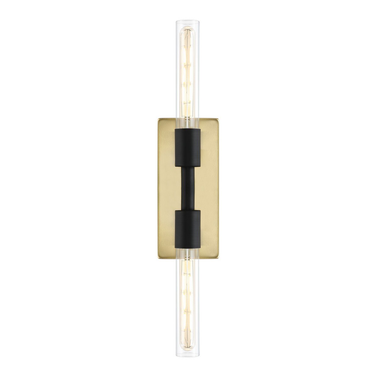Picture of Safavieh SCN4097A 24.5 in. 2 Light Nyx Wall Sconce&#44; Brass Gold & Black