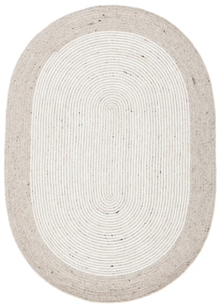 Picture of Safavieh BRD904A-8OV 8 x 10 ft. Braided Hand Woven Global Oval Area Rug&#44; Beige & Ivory