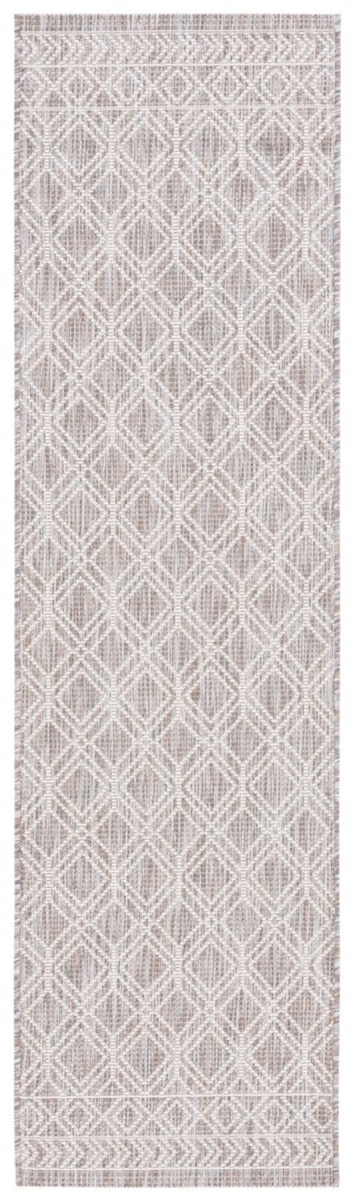 CY8822-59121-28 2 ft.-3 in. x 8 ft. Courtyard Power Loomed Contemporary, Indoor & Outdoor Runner Area Rug, Ivory, Beige & Grey -  Safavieh
