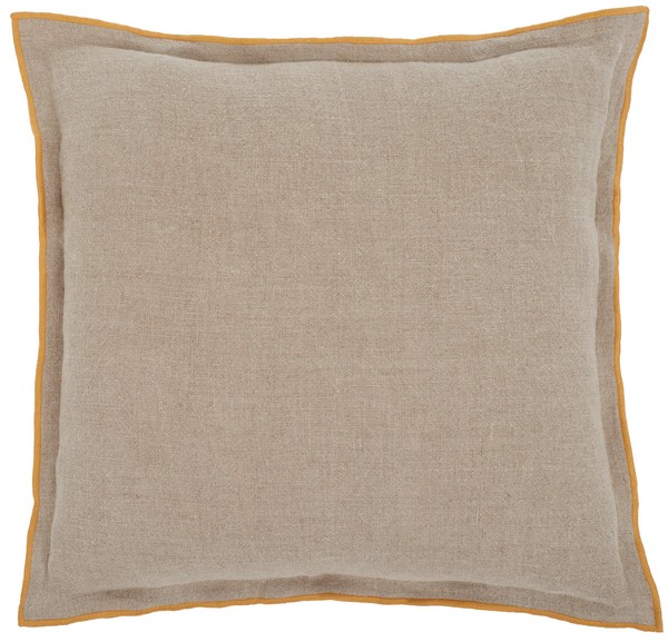 Picture of Safavieh PLS8002A-2020 20 x 20 in. Amal Linen Pillow&#44; Natural & Mustard