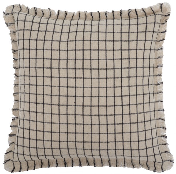 Picture of Safavieh PLS8004A-2020 20 x 20 in. Raie Linen Pillow&#44; Natural & Black
