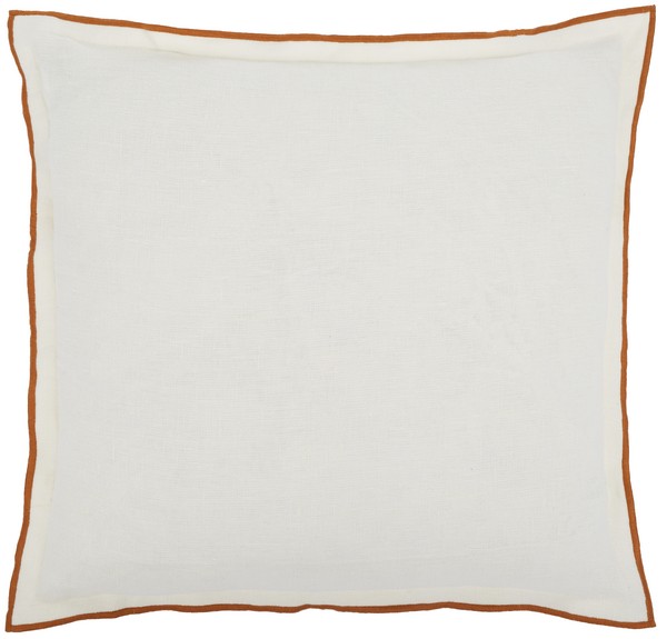 Picture of Safavieh PLS8010A-2020 20 x 20 in. Hallie Linen Pillow&#44; White & Rust