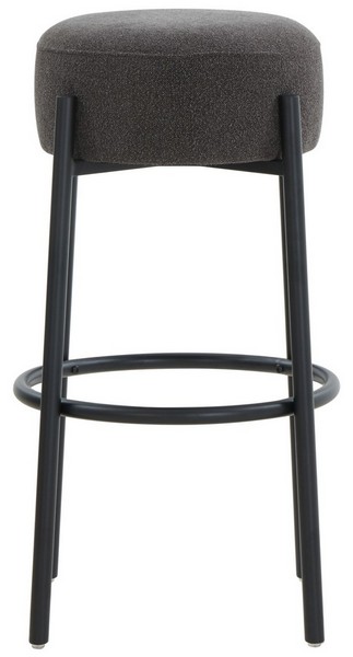 Picture of Safavieh SFV5031I 30 x 14.8 x 14.8 in. Paisleigh Boucle & Metal Leg Barstool&#44; Charcoal & Black