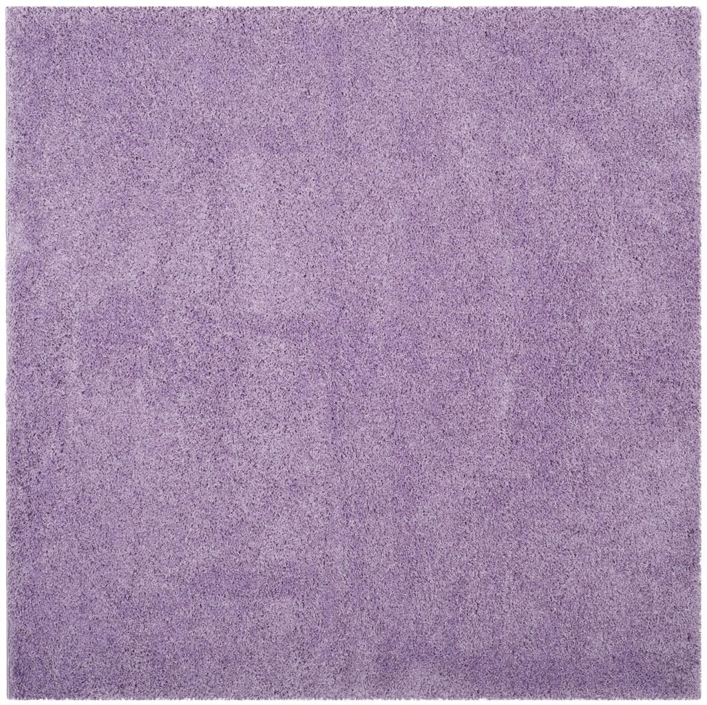 SGL303N-5SQ 5 ft.-3 in. x 5 ft.-3 in. SGL-Laguna Shag Contemporary & Flokati Power Loomed Square Area Rug, Lilac -  Safavieh