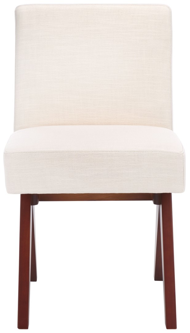 DCH4500A 18.9 x 22.5 x 33.3 in. Oliviadella Dining Chair, Bone & Walnut -  Safavieh