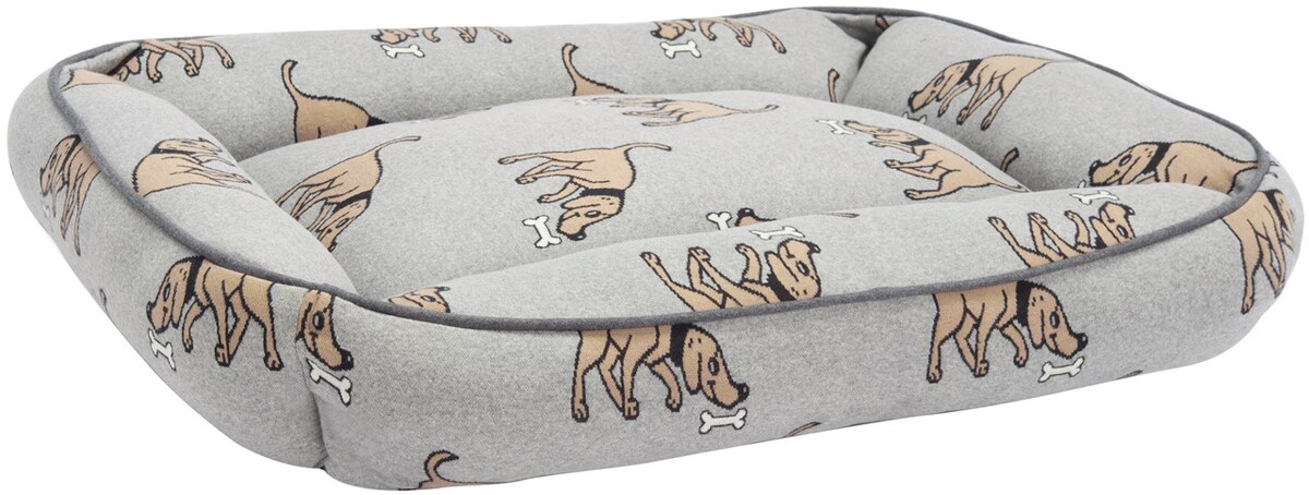 Picture of Safavieh PET1001A-1624 16 x 24 x 6 in. Rex Dog Bed&#44; Gray & Brown