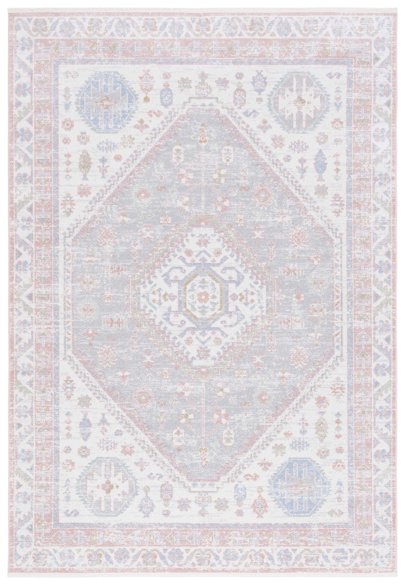 Picture of Safavieh BAY118A-24 2 ft. 2 in. x 4 ft. Bayside Traditional Flat Weave Rectangle Area Rug - Ivory&#44; Blue & Pink