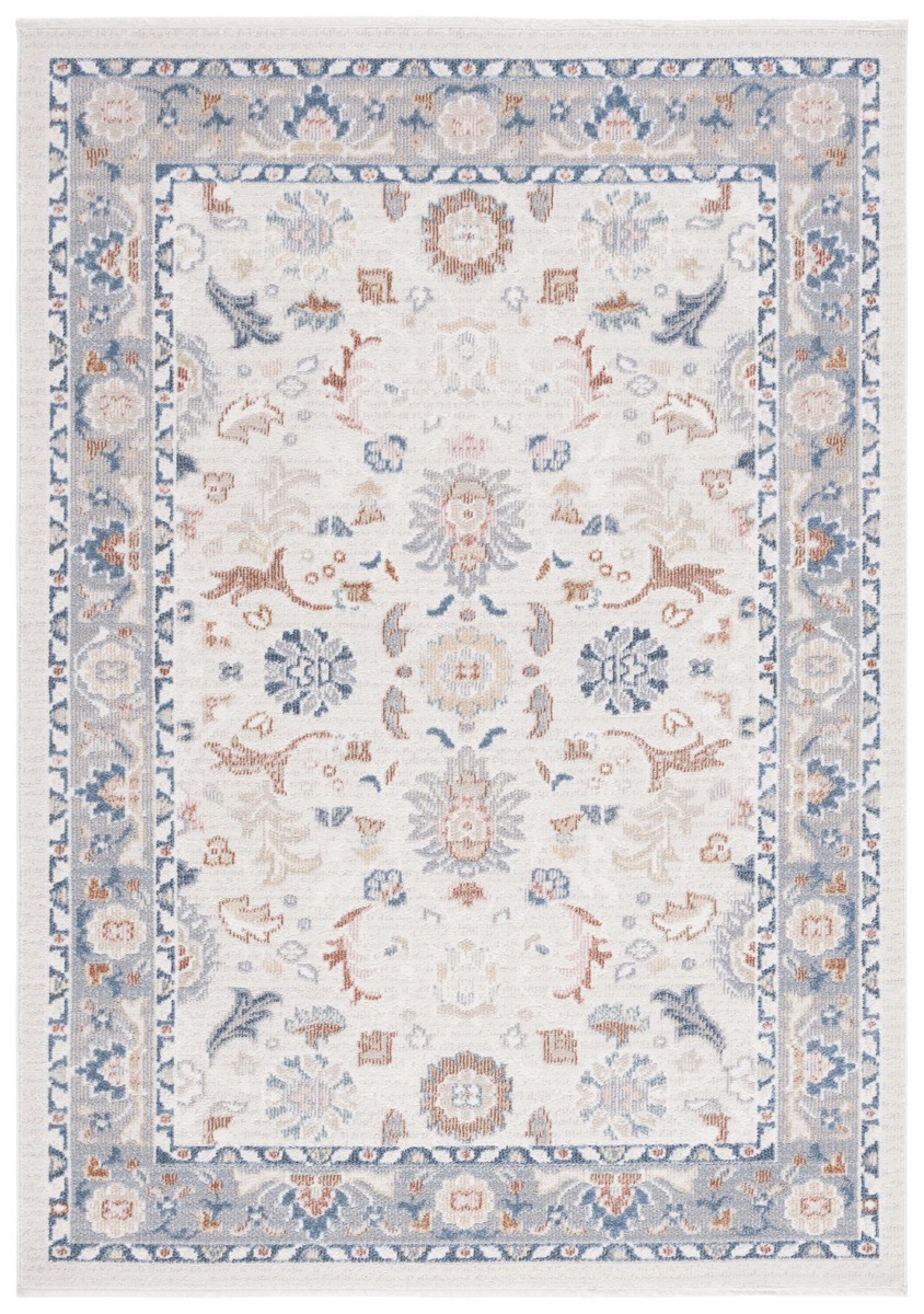 Picture of Safavieh BAY120B-5SQ 5 ft. 3 in. x 5 ft. 3 in. Bayside Traditional Flat Weave Square Rug&#44; Beige & Blue