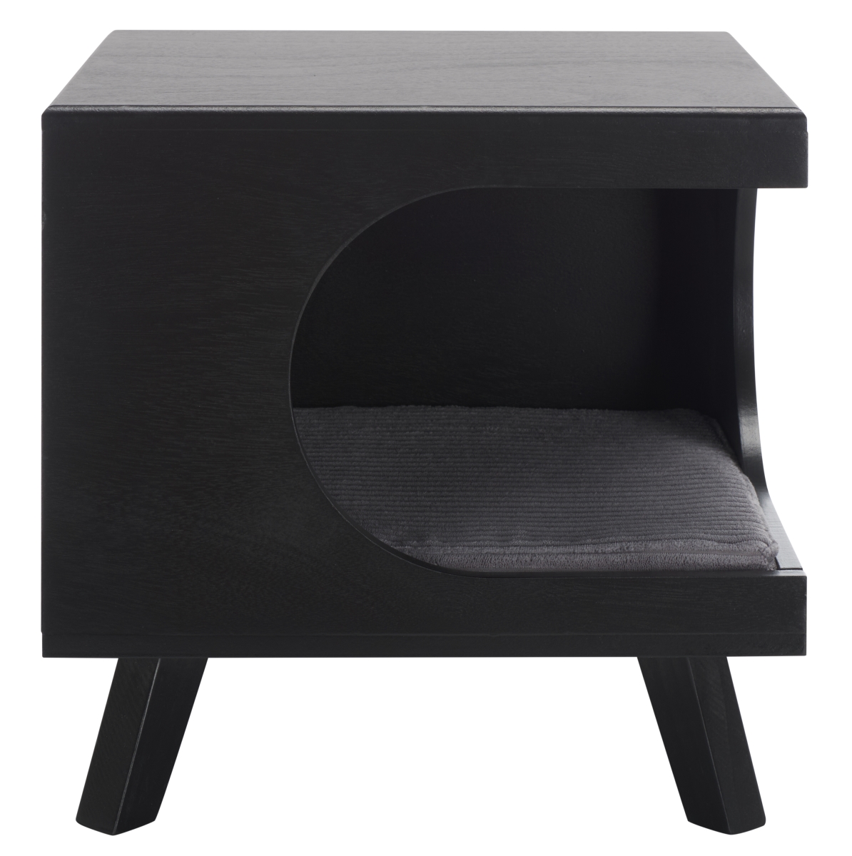 Picture of Safavieh PET5700B 15.68 x 15.68 x 15.59 in. Bean Square Small Pet Bed&#44; Matte Black