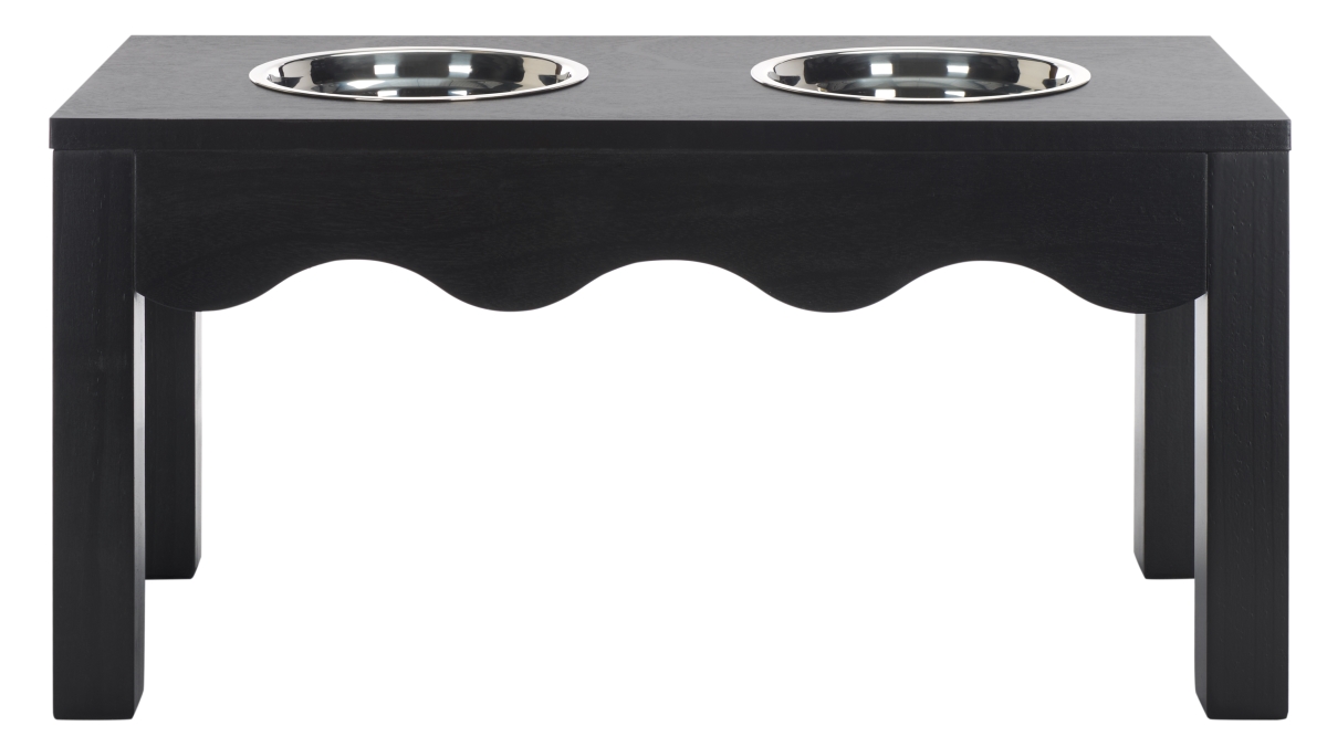 Picture of Safavieh PET5702B 11 x 23.59 x 11.81 in. Lilith Pet Feeder&#44; Matte Black