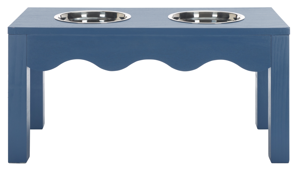 Picture of Safavieh PET5702D 11 x 23.59 x 11.81 in. Lilith Pet Feeder&#44; Blue