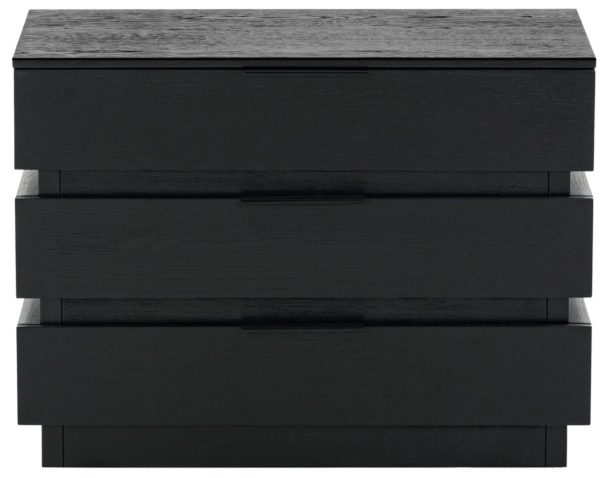 Picture of Safavieh SFV2198B 34 x 18 x 25 in. Titus 3 Drawer Stacked Chest&#44; Black