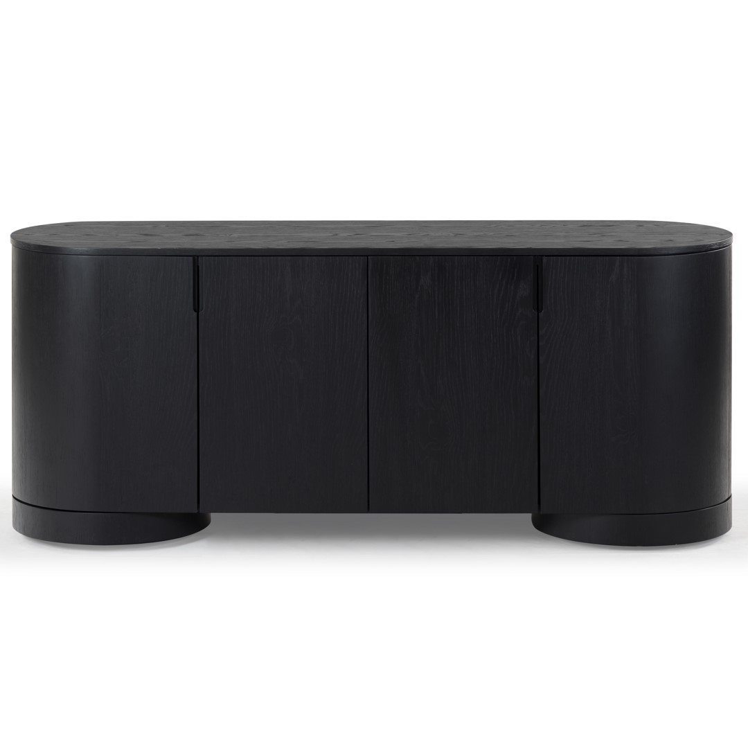 Picture of Safavieh SFV4215A 70.9 x 19.9 x 29.5 in. Jesbelina Oval 4 Door Wood Sideboard&#44; Black