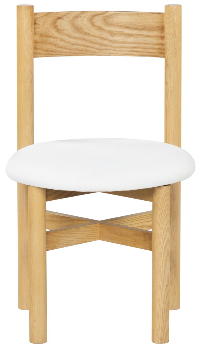 Picture of Safavieh SFV4165C 19.5 x 19 x 32 in. Tayla Linen Dining Chair&#44; Natural & White