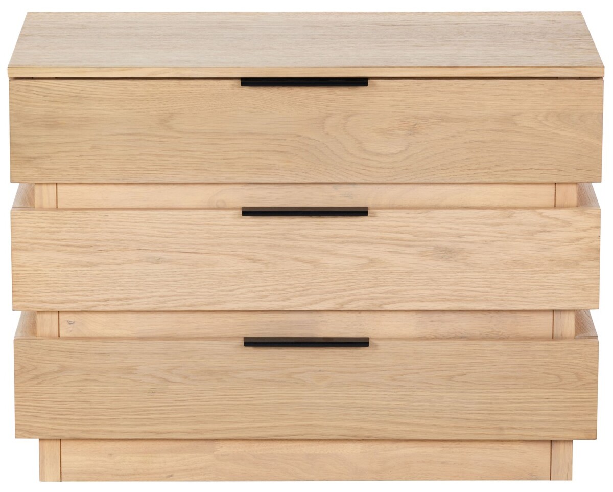 Picture of Safavieh SFV2198A 34 x 18 x 25 in. Titus 3 Drawer Stacked Chest&#44; Oak