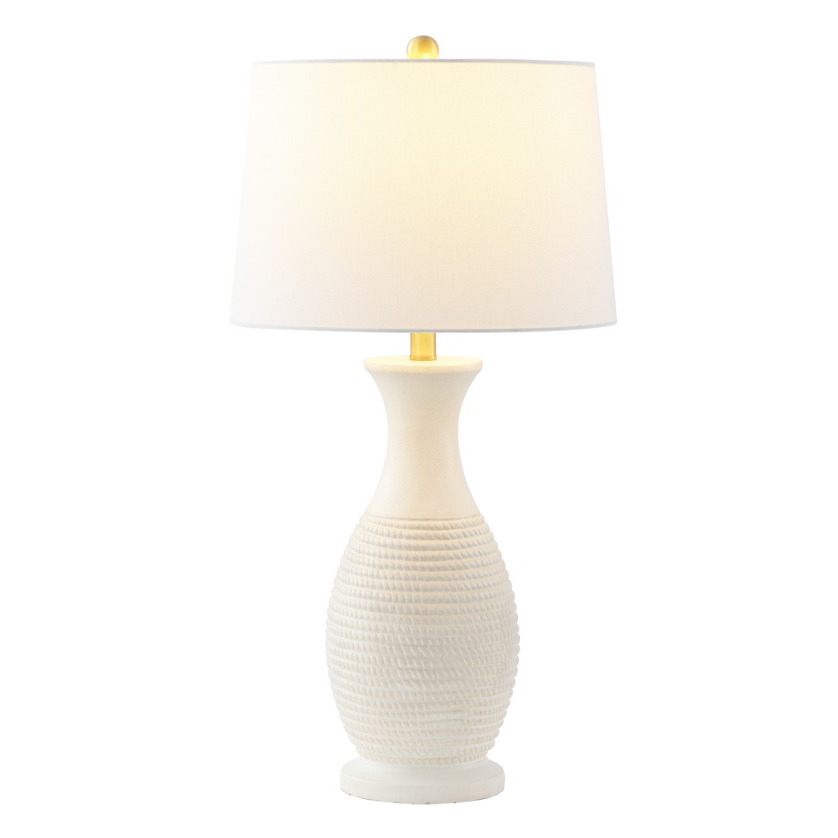 TBL4131B-SET2 15 x 15 x 30 in. Bentlee Polyresin Table Lamp, Bone - Set of 2 -  Safavieh
