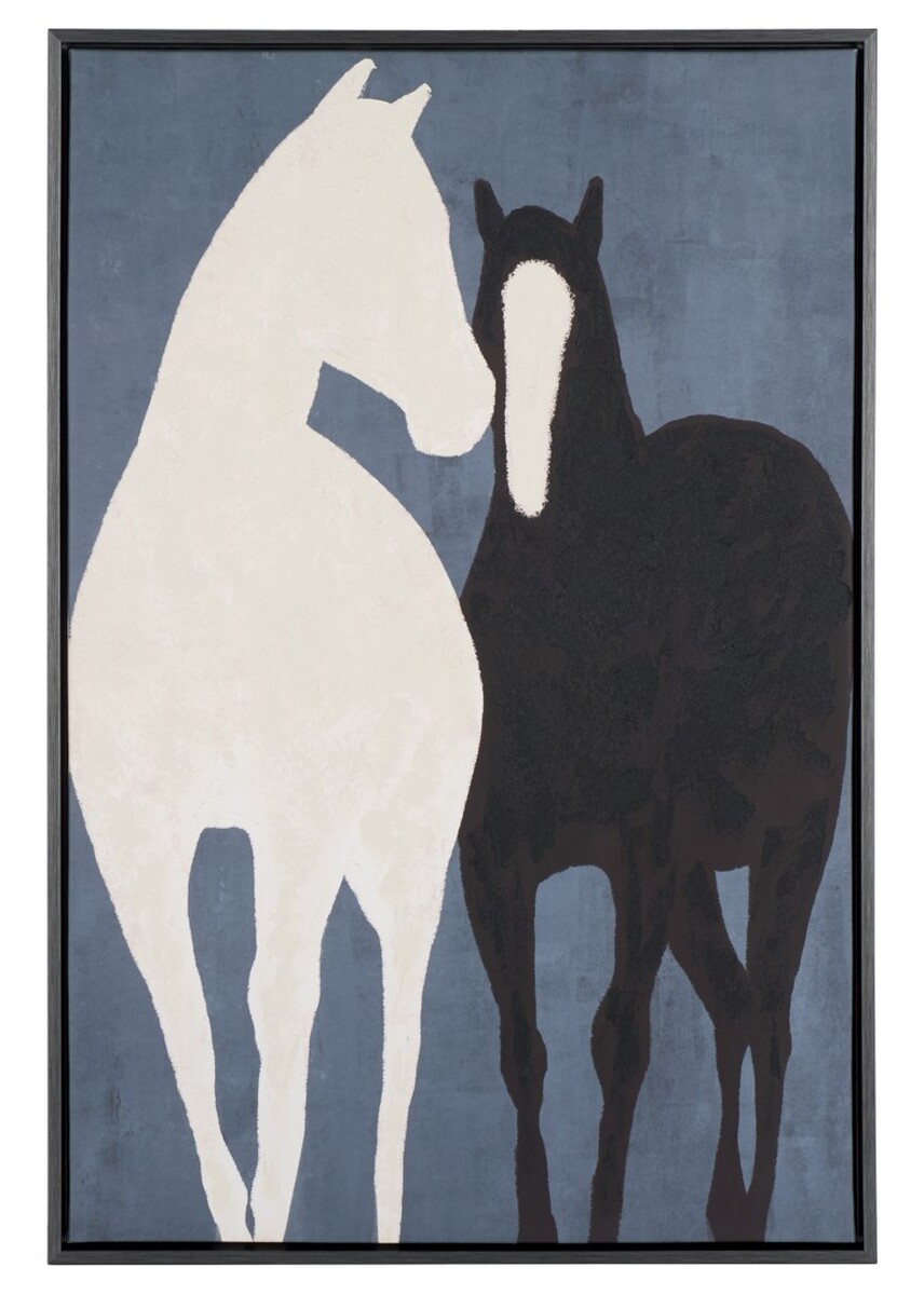 Picture of Safavieh WLA3027A 24 x 36 x 1.5 in. Walk with Me Oil Paint&#44; Polyester Canvas & MDF-PS Framed Wall Art - Blue&#44; Gray & White