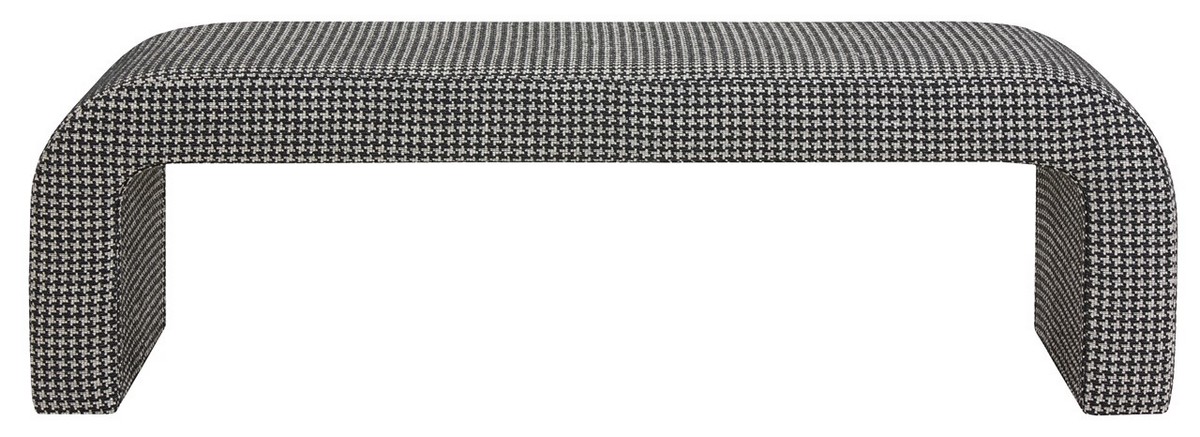 Picture of Safavieh SFV5027R 62.4 x 18.1 x 19.3 in. Caralynn Boucle Bench&#44; Black & White