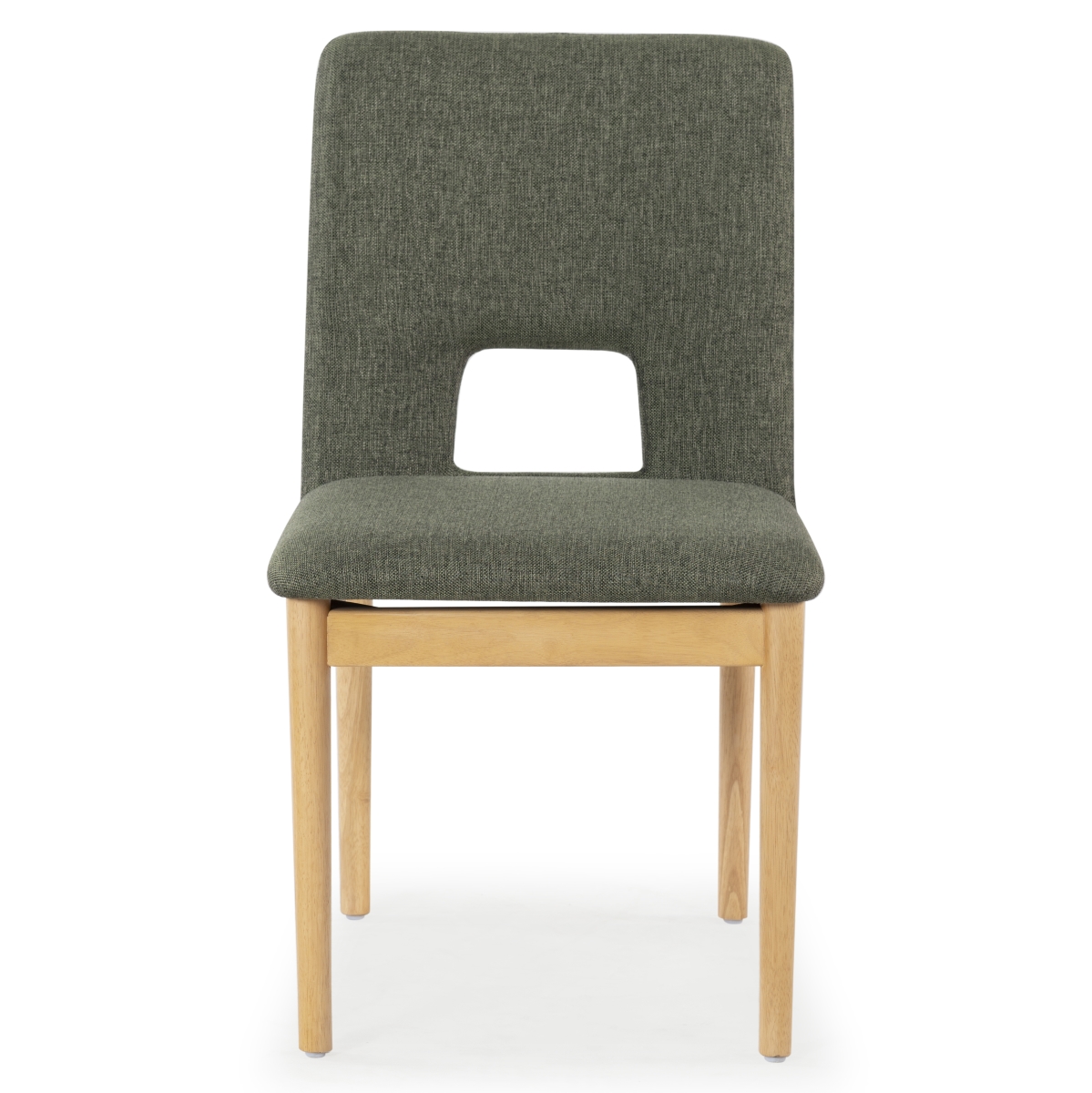 Picture of Safavieh SFV7245B-SET2 18.9 x 22.9 x 33 in. Benjy Wood & Upholstery Dining Chair&#44; Green & Natural - Set of 2