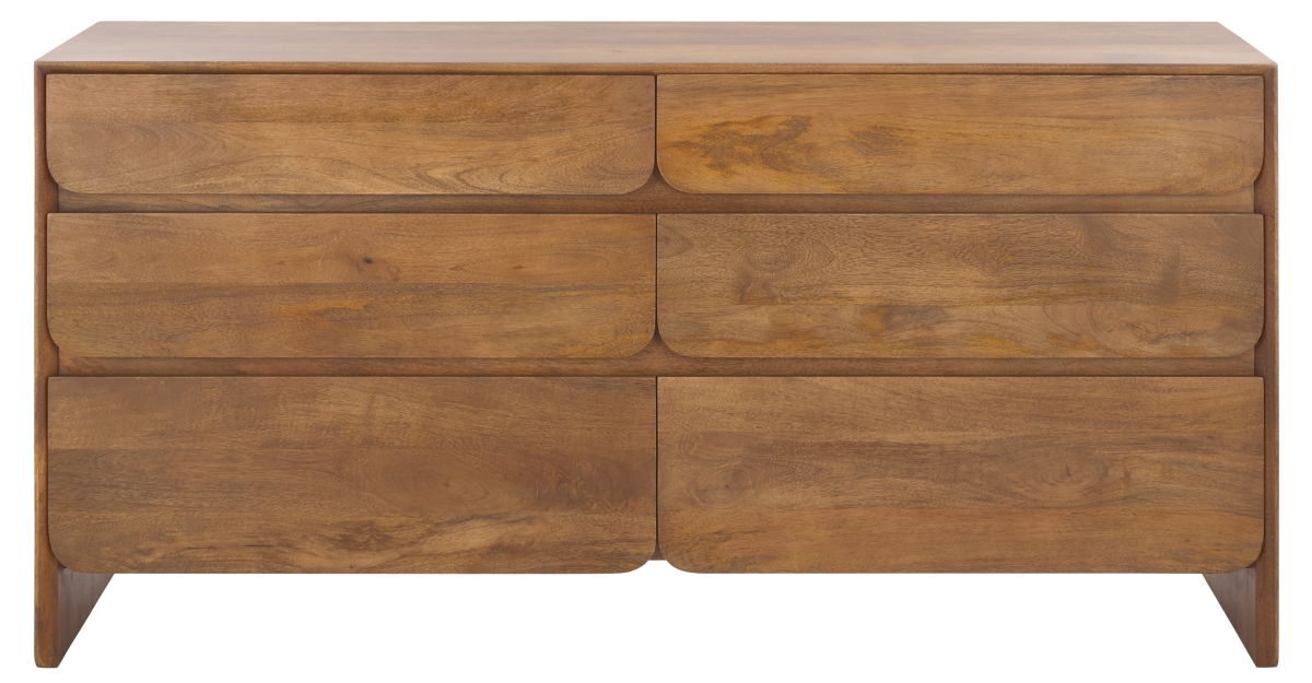 Picture of Safavieh SFV8307A 18 x 60 x 30 in. Grigorio 6 Drawer Wood Dresser&#44; Brown