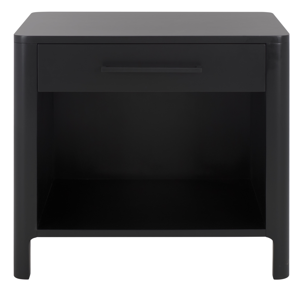 Picture of Safavieh SFV7717B 20 x 28 x 25 in. Abbiava 1 Drawer Wood Nightstand&#44; Black