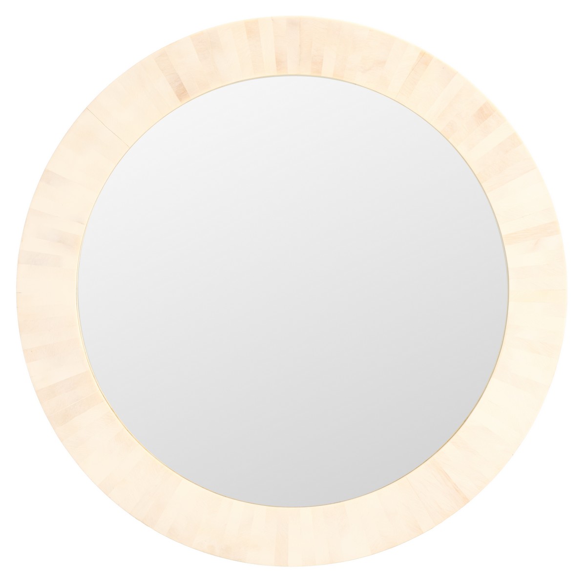 Picture of Safavieh MRR1501A 28.9 x 0.75 x 28.9 in. Sabi Resin & MDF Mirror&#44; Antique Ivory & Faux Bone