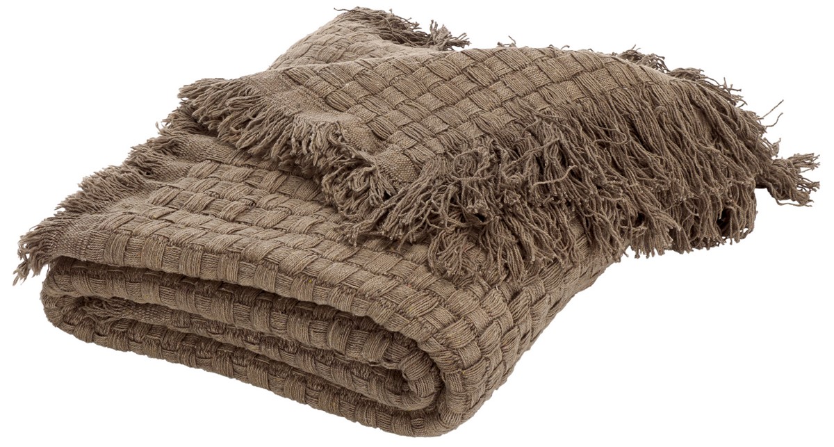 Picture of Safavieh THR5002B-5167 51 x 67 in. Inaya Cotton Throw&#44; Natural