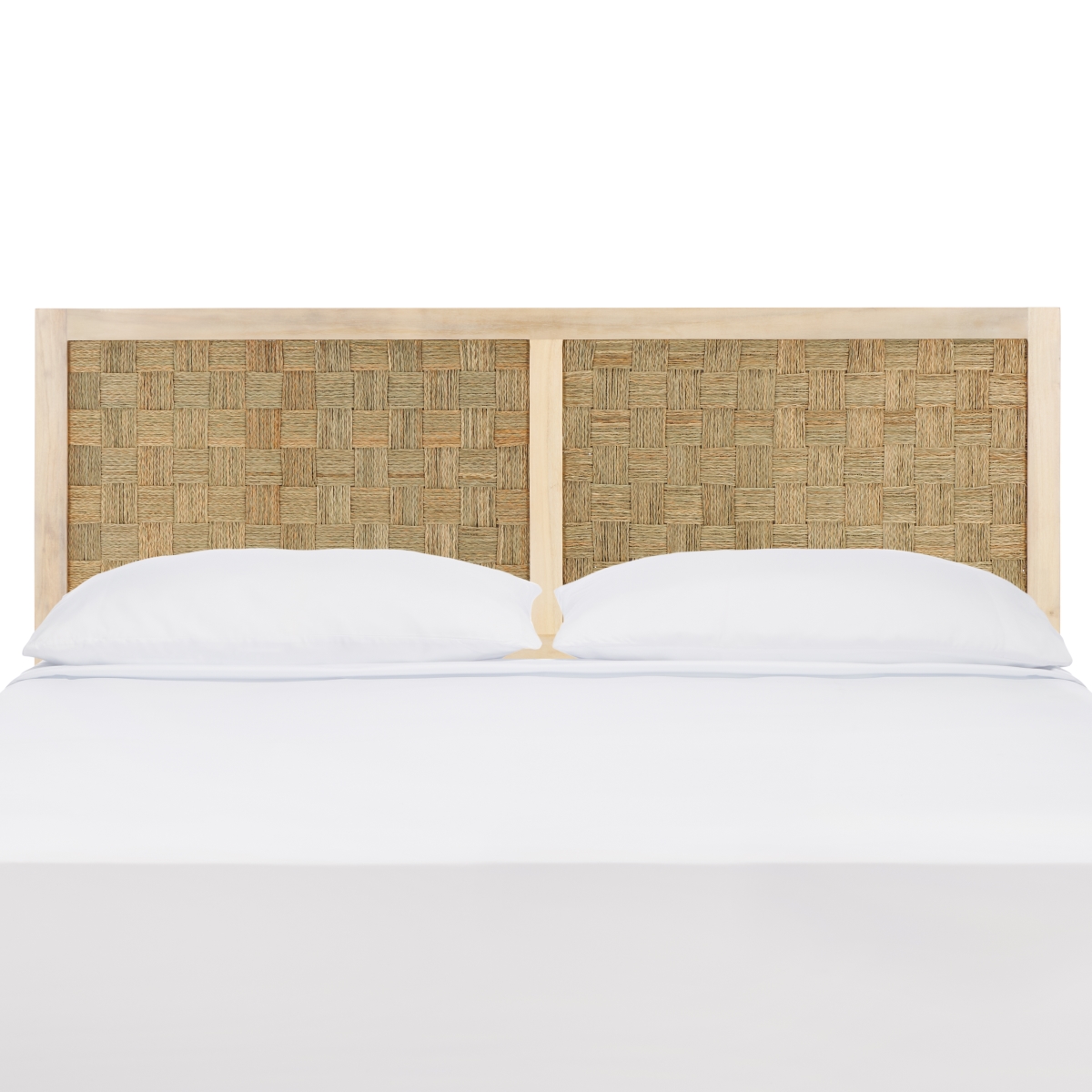 Picture of Safavieh HBD6502D-Q Halvor Rattan Headboard&#44; White Wash & Natural - Queen Size