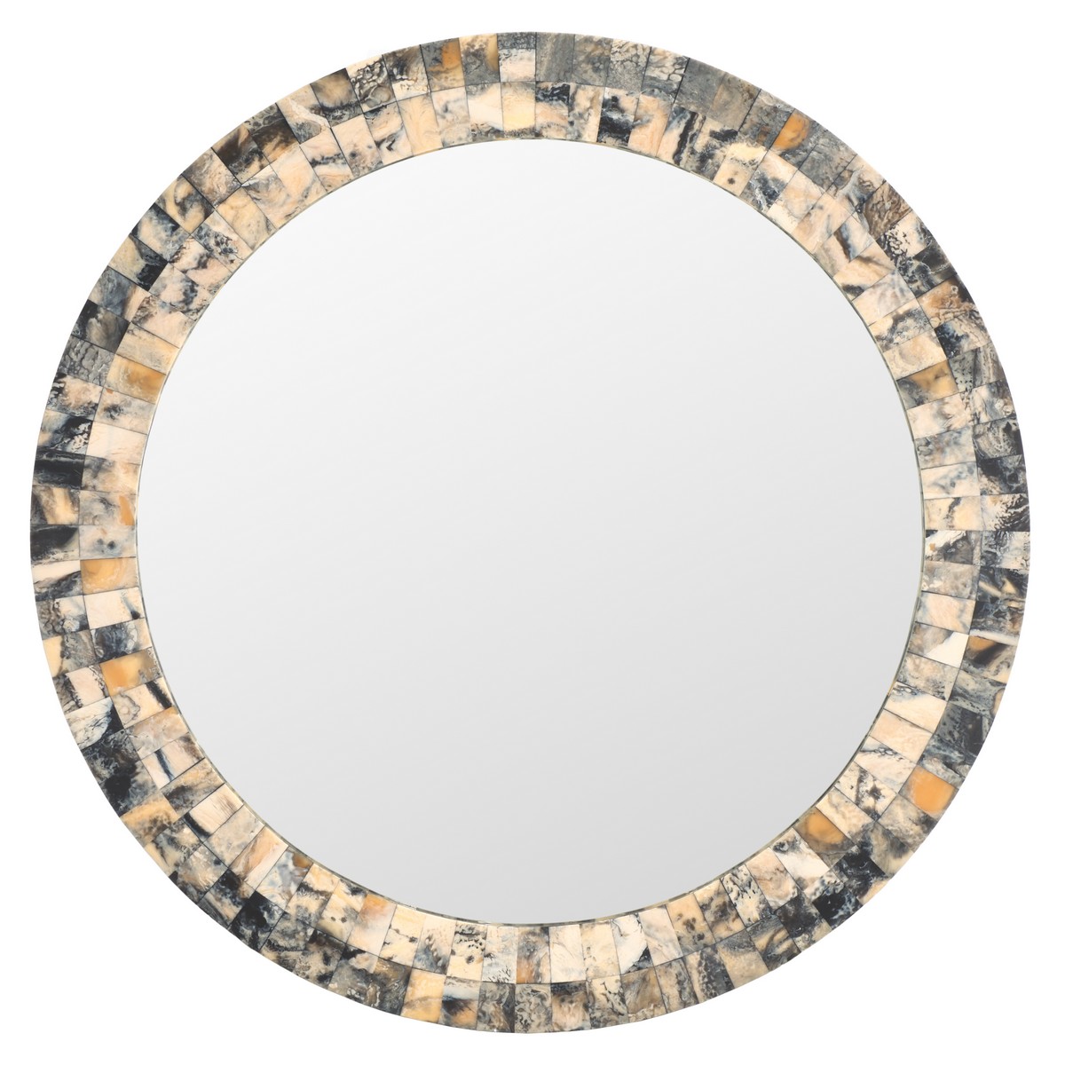 Picture of Safavieh MRR1503A 28.9 x 0.75 x 28.9 in. Lori Resin & MDF Mirror&#44; Antique Green & Horn