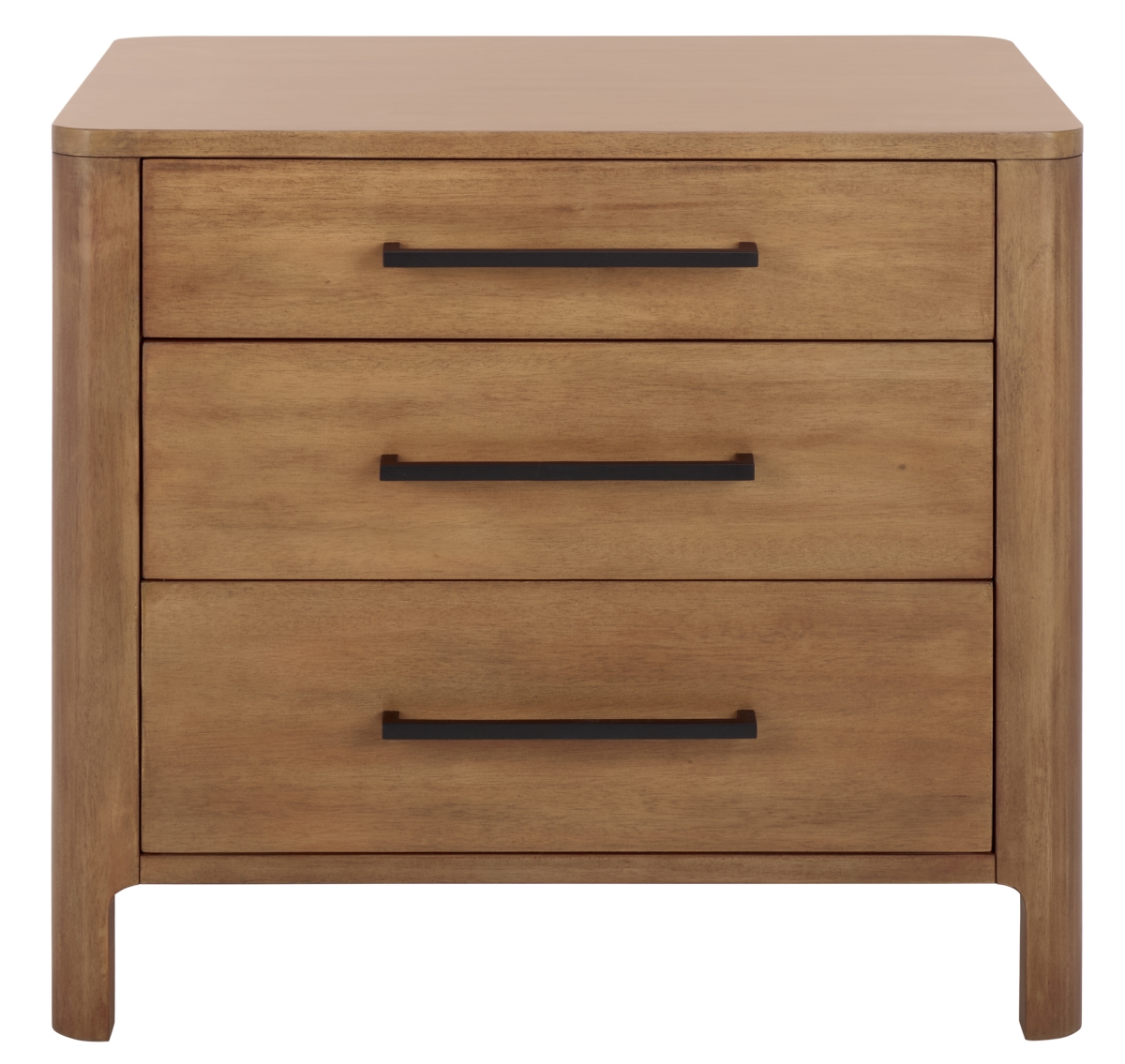 Picture of Safavieh SFV7718A 20 x 28 x 25 in. Abbiava 3 Drawer Wood Nightstand&#44; Natural