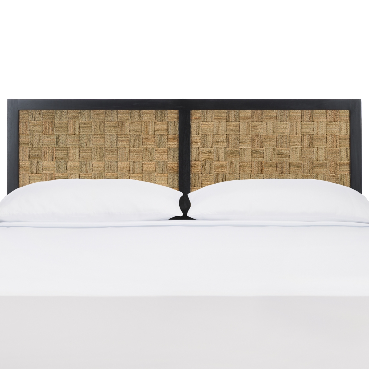 Picture of Safavieh HBD6502B-K Halvor Rattan Headboard&#44; Black Frame & Natural - King Size