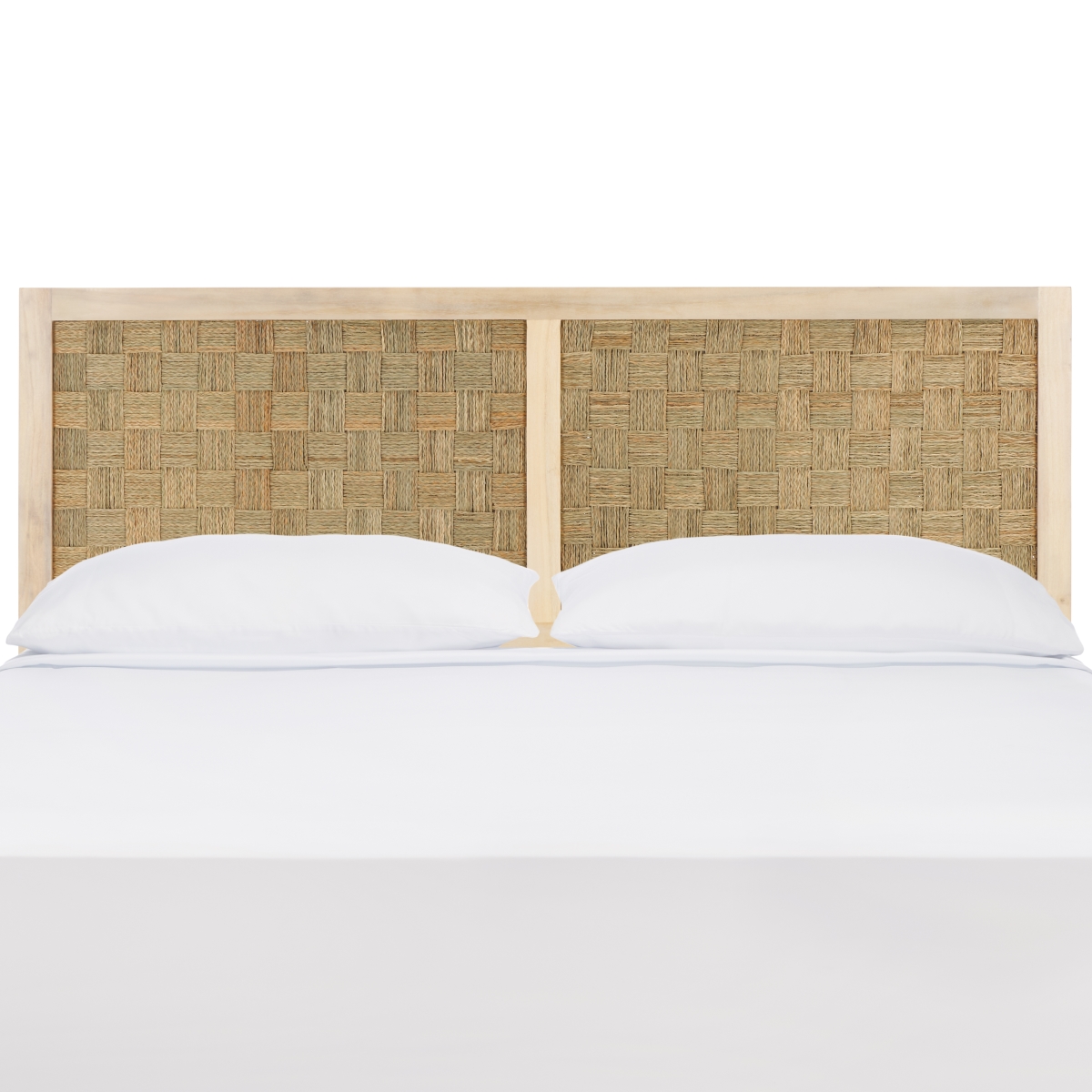 Picture of Safavieh HBD6502D-K Halvor Rattan Headboard&#44; White Wash & Natural - King Size