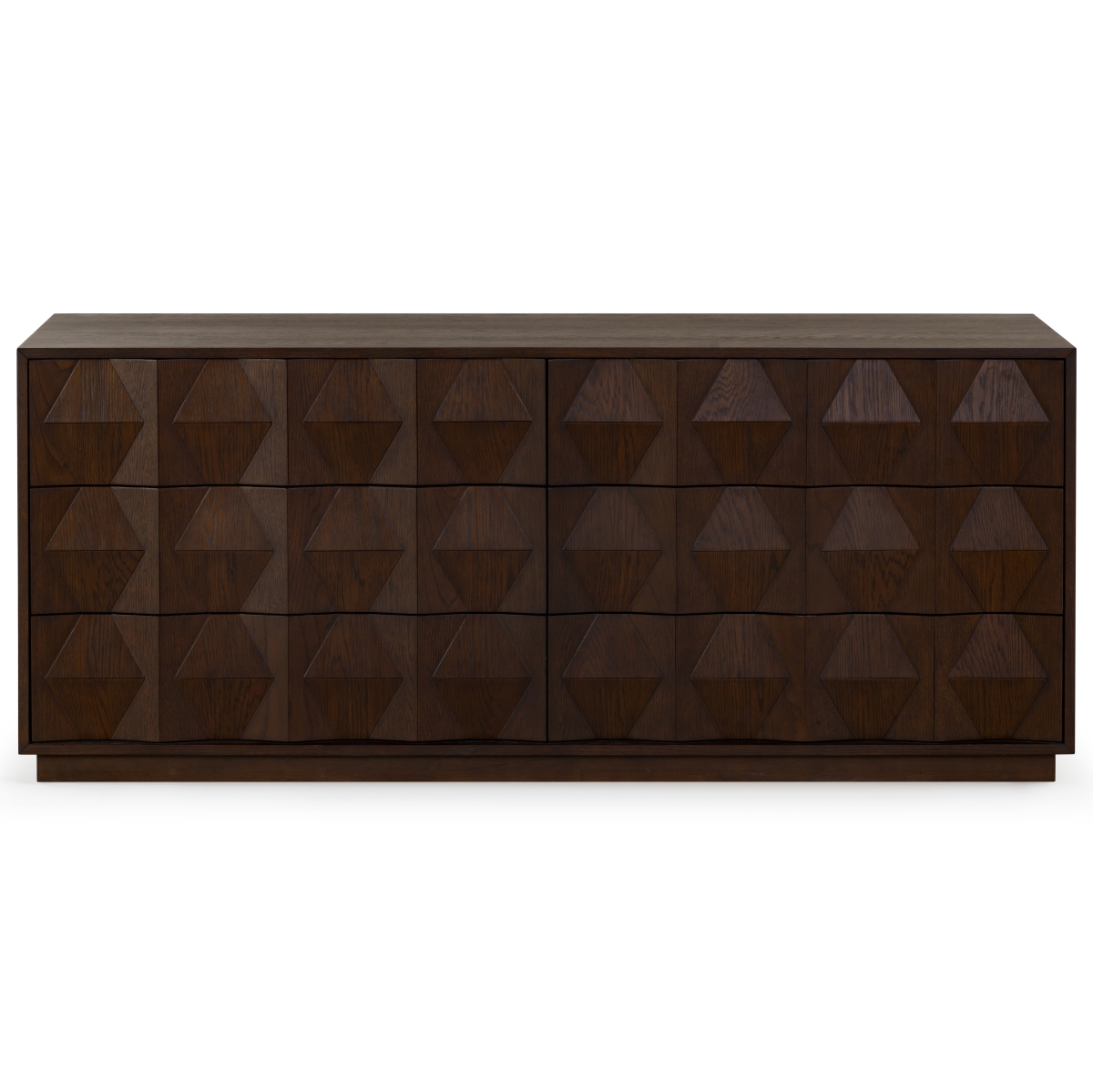 Picture of Safavieh SFV7249A 17.68 x 63.09 x 27.18 in. Riabelle Wood 6 Drawer Dresser&#44; Walnut