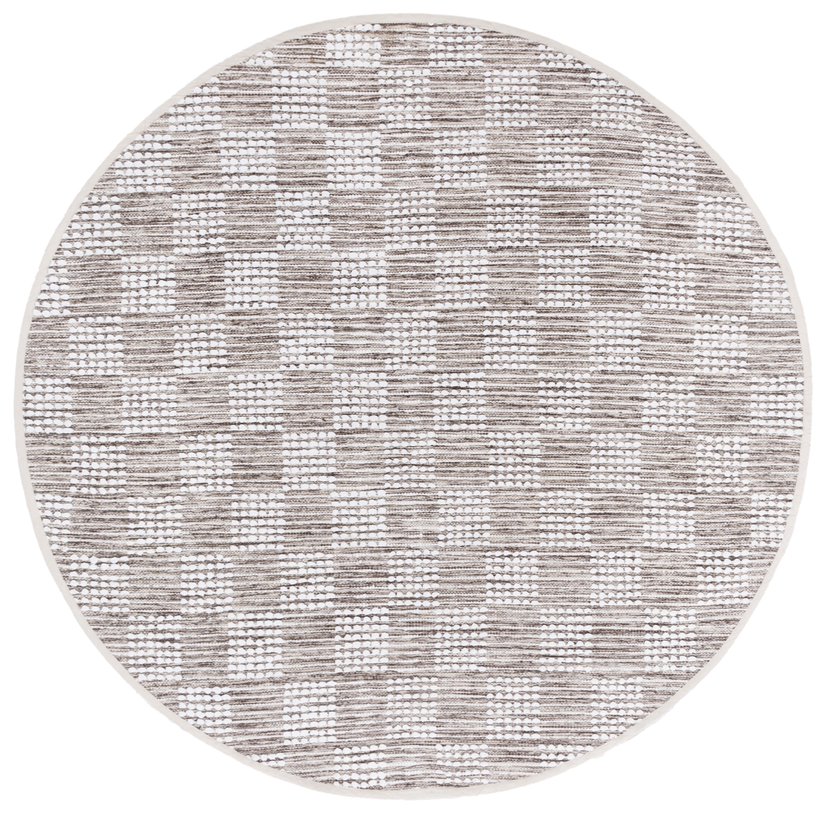 Picture of Safavieh MTK979T-6R Montauk 6 x 6 ft. Contemporary Round Area Rug - Brown & Ivory