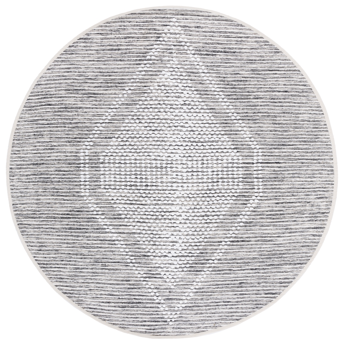 Picture of Safavieh MTK980Z-6R Montauk 6 x 6 ft. Contemporary Round Area Rug - Black & Ivory
