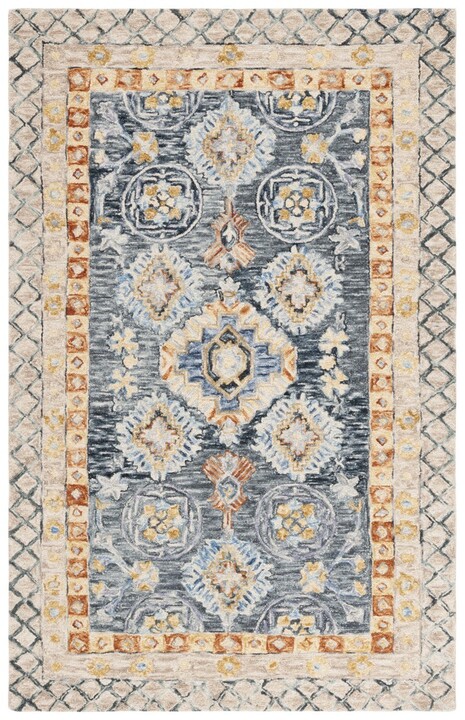Picture of Safavieh APN551M-6R 6 x 6 ft. Traditional Aspen Round Rug - Blue & Beige