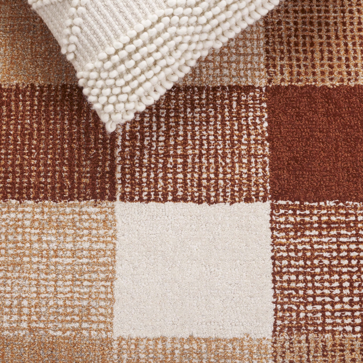 Picture of Safavieh GRE702P-6R 6 x 6 ft. Contemporary Genre Round Rug in Ivory & Rust