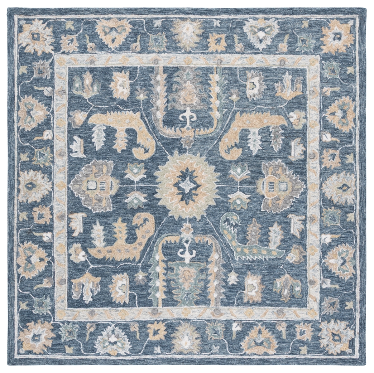 Picture of Safavieh MET825M-6SQ Metro 6 x 6 ft. Traditional Square Area Rug - Blue & Grey