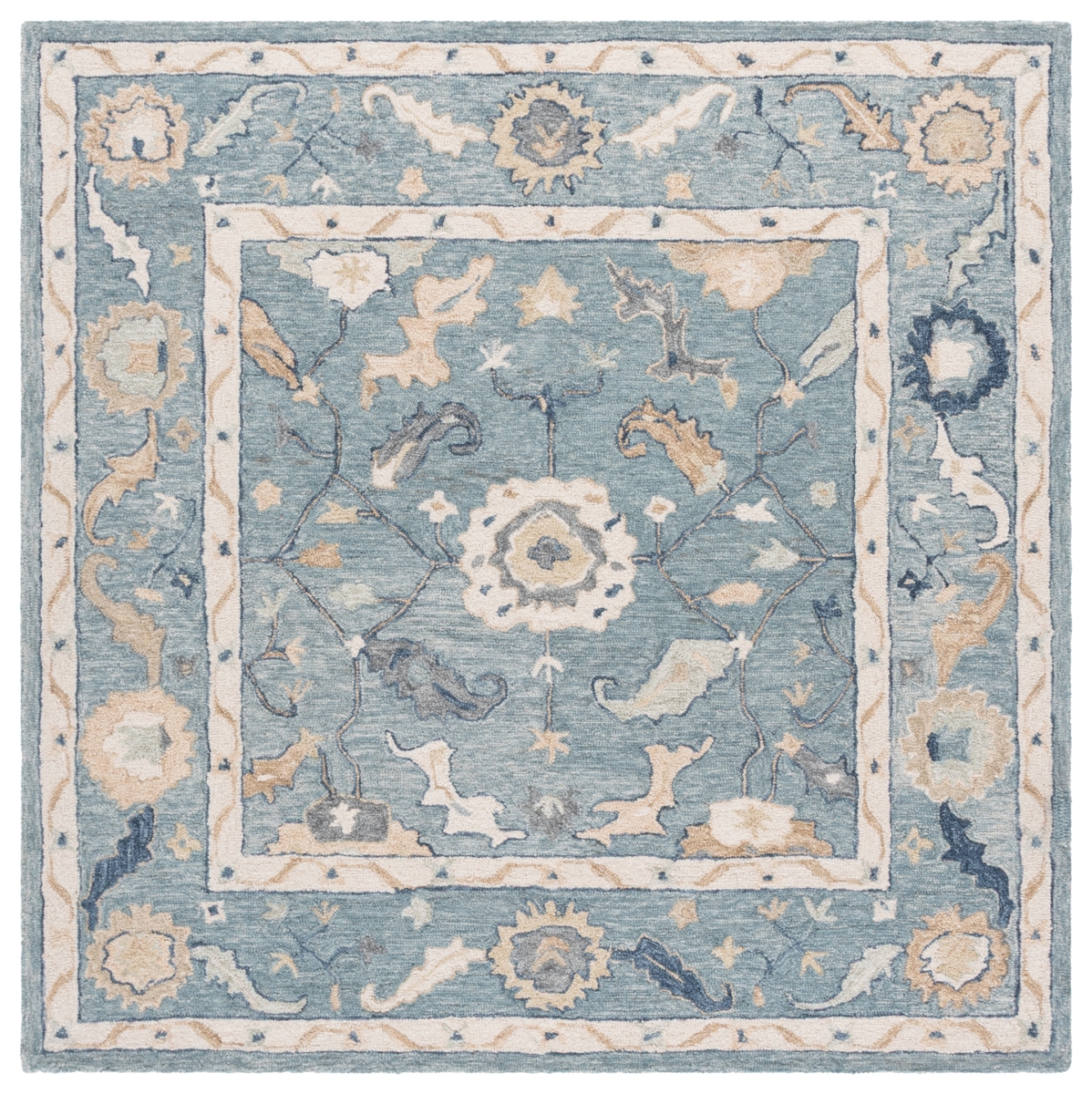 Picture of Safavieh MET827M-6SQ Metro 6 x 6 ft. Traditional Square Area Rug - Blue & Ivory