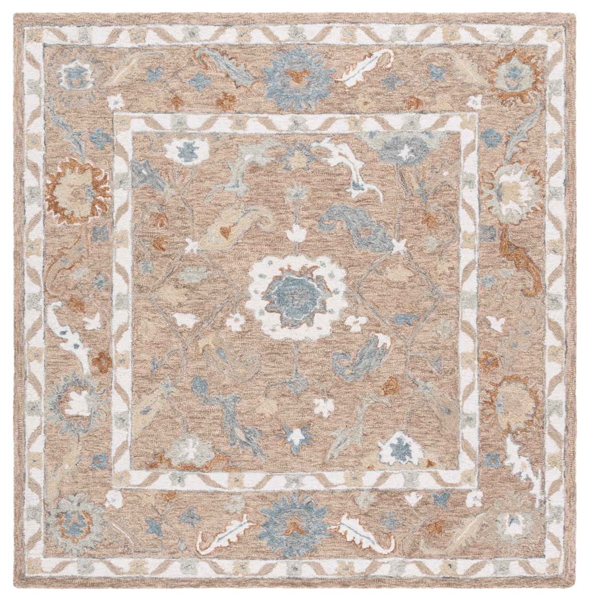 Picture of Safavieh MET827P-6SQ Metro 6 x 6 ft. Traditional Square Area Rug - Beige & Rust