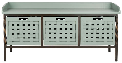 Picture of Safavieh AMH6530B Isaac Storage Bench, Dusty Green