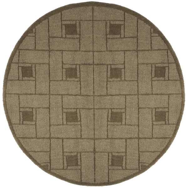 MSR4615D-4R 4 x 4 ft. Martha Stewart Tufted & Hand Loomed Round Area Rug, Feather Duster -  Safavieh