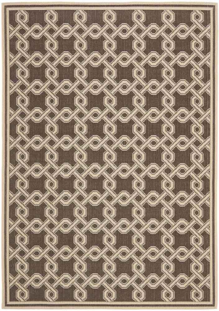 MSR4253-20-5 5 ft.-3 in. x 7 ft.-7 in. Martha Stewart Power Loomed Medium Rectangle Area Rug, Chocolate & Cream -  Safavieh