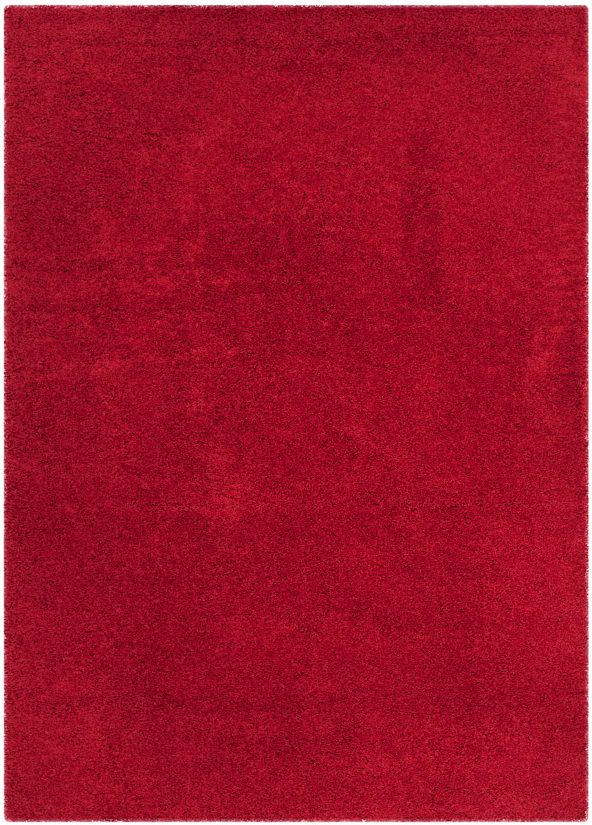 SGL303H-5 Laguna Shag Medium Rectangle Area Rug, Red - 5 ft.-3 in. x 7 ft.-6 in -  Safavieh