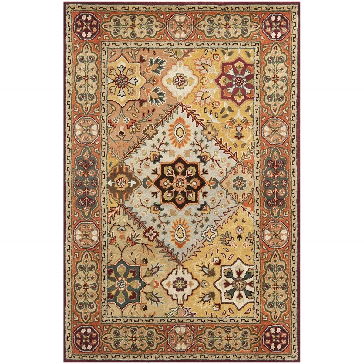 PL812A-8 Persian Legend Hand Tufted Rectangle Rug, Red & Rust - 7 ft.-6 in. x 9 ft.-6 in -  Safavieh