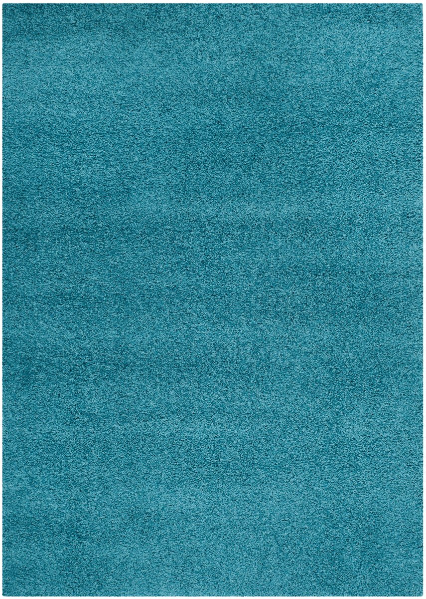 SGL303T-5 Laguna Shag Medium Rectangle Rug, Turquoise - 5 ft. - 3 in. x 7 ft. - 6 in -  Safavieh