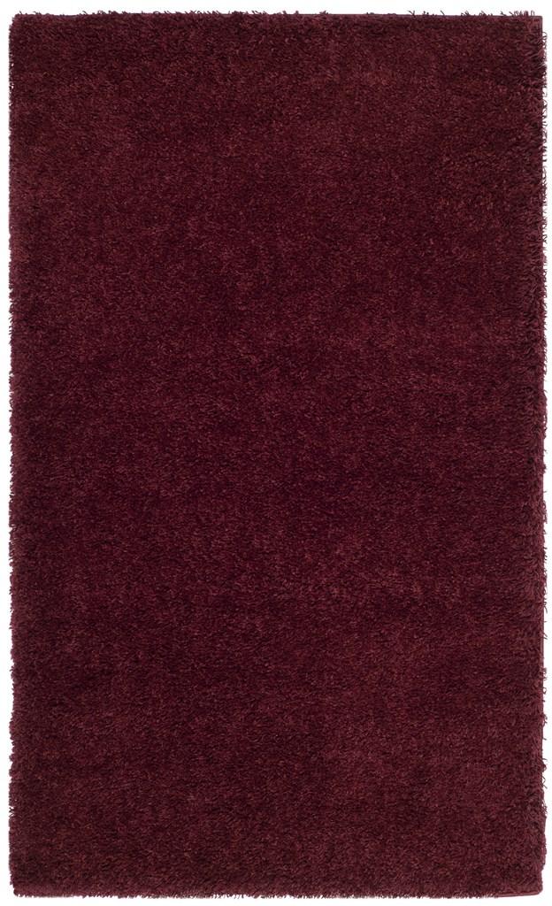SGL303R-3 Laguna Shag Power Loomed Small Rectangle Area Rug, Maroon - 3 x 5 ft -  Safavieh